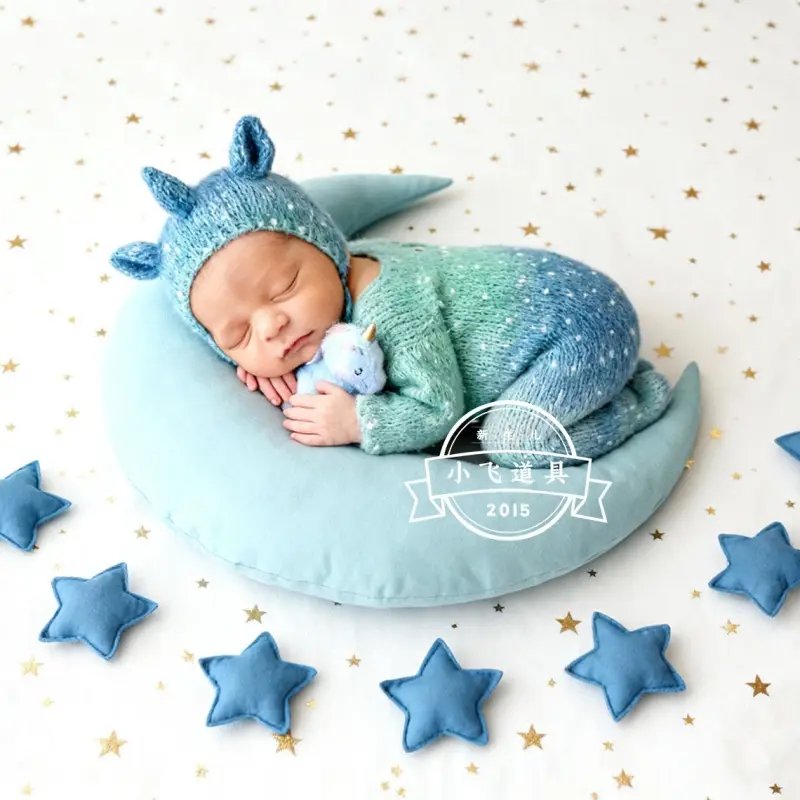 Handmade Knitted Alpaca Outfit Hat Set - Newborn Photography Props - Image 2